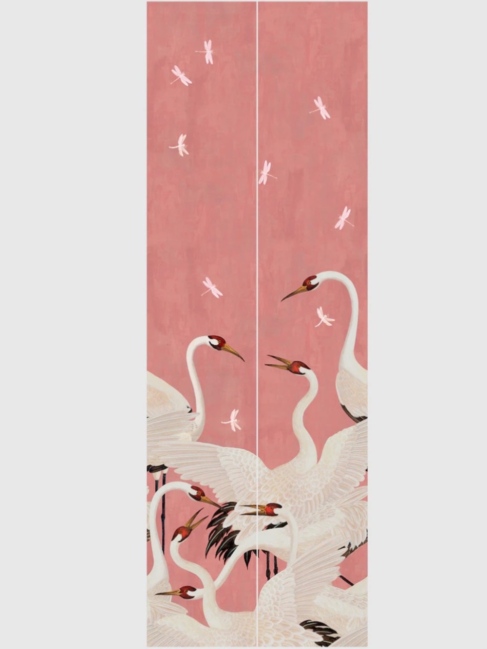 Gucci Pink Heron wallpaper 
2 panels